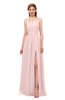 ColsBM Hadley Pastel Pink Bridesmaid Dresses A-line Zip up Halter Sexy Floor Length Sleeveless