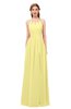 ColsBM Hadley Pastel Yellow Bridesmaid Dresses A-line Zip up Halter Sexy Floor Length Sleeveless