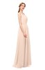 ColsBM Hadley Peach Puree Bridesmaid Dresses A-line Zip up Halter Sexy Floor Length Sleeveless