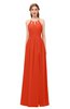 ColsBM Hadley Persimmon Bridesmaid Dresses A-line Zip up Halter Sexy Floor Length Sleeveless