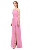 ColsBM Hadley Pink Bridesmaid Dresses A-line Zip up Halter Sexy Floor Length Sleeveless