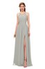 ColsBM Hadley Platinum Bridesmaid Dresses A-line Zip up Halter Sexy Floor Length Sleeveless