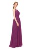 ColsBM Hadley Raspberry Bridesmaid Dresses A-line Zip up Halter Sexy Floor Length Sleeveless