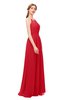 ColsBM Hadley Red Bridesmaid Dresses A-line Zip up Halter Sexy Floor Length Sleeveless