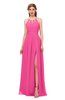 ColsBM Hadley Rose Pink Bridesmaid Dresses A-line Zip up Halter Sexy Floor Length Sleeveless