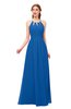 ColsBM Hadley Royal Blue Bridesmaid Dresses A-line Zip up Halter Sexy Floor Length Sleeveless