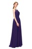 ColsBM Hadley Royal Purple Bridesmaid Dresses A-line Zip up Halter Sexy Floor Length Sleeveless