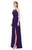 ColsBM Hadley Royal Purple Bridesmaid Dresses A-line Zip up Halter Sexy Floor Length Sleeveless