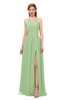 ColsBM Hadley Sage Green Bridesmaid Dresses A-line Zip up Halter Sexy Floor Length Sleeveless
