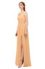 ColsBM Hadley Salmon Buff Bridesmaid Dresses A-line Zip up Halter Sexy Floor Length Sleeveless