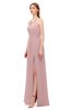 ColsBM Hadley Silver Pink Bridesmaid Dresses A-line Zip up Halter Sexy Floor Length Sleeveless