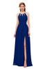 ColsBM Hadley Sodalite Blue Bridesmaid Dresses A-line Zip up Halter Sexy Floor Length Sleeveless
