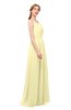 ColsBM Hadley Soft Yellow Bridesmaid Dresses A-line Zip up Halter Sexy Floor Length Sleeveless