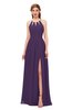 ColsBM Hadley Violet Bridesmaid Dresses A-line Zip up Halter Sexy Floor Length Sleeveless