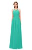 ColsBM Hadley Viridian Green Bridesmaid Dresses A-line Zip up Halter Sexy Floor Length Sleeveless