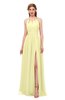 ColsBM Hadley Wax Yellow Bridesmaid Dresses A-line Zip up Halter Sexy Floor Length Sleeveless
