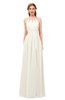 ColsBM Hadley Whisper White Bridesmaid Dresses A-line Zip up Halter Sexy Floor Length Sleeveless