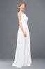 ColsBM Hadley White Bridesmaid Dresses A-line Zip up Halter Sexy Floor Length Sleeveless