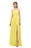 ColsBM Hadley Yellow Iris Bridesmaid Dresses A-line Zip up Halter Sexy Floor Length Sleeveless