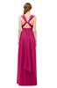 ColsBM Freya Beetroot Purple Bridesmaid Dresses Floor Length V-neck A-line Sleeveless Sexy Zip up