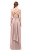 ColsBM Freya Dusty Rose Bridesmaid Dresses Floor Length V-neck A-line Sleeveless Sexy Zip up