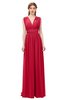ColsBM Freya Lollipop Bridesmaid Dresses Floor Length V-neck A-line Sleeveless Sexy Zip up
