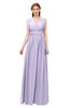 ColsBM Freya Pastel Lilac Bridesmaid Dresses Floor Length V-neck A-line Sleeveless Sexy Zip up