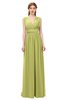 ColsBM Freya Pistachio Bridesmaid Dresses Floor Length V-neck A-line Sleeveless Sexy Zip up