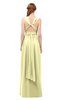 ColsBM Freya Wax Yellow Bridesmaid Dresses Floor Length V-neck A-line Sleeveless Sexy Zip up