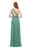 ColsBM Avery Beryl Green Bridesmaid Dresses One Shoulder Ruching Glamorous Floor Length A-line Backless