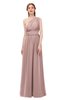 ColsBM Avery Blush Pink Bridesmaid Dresses One Shoulder Ruching Glamorous Floor Length A-line Backless