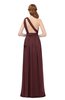 ColsBM Avery Burgundy Bridesmaid Dresses One Shoulder Ruching Glamorous Floor Length A-line Backless