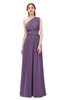 ColsBM Avery Chinese Violet Bridesmaid Dresses One Shoulder Ruching Glamorous Floor Length A-line Backless