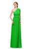 ColsBM Avery Classic Green Bridesmaid Dresses One Shoulder Ruching Glamorous Floor Length A-line Backless