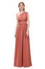 ColsBM Avery Crabapple Bridesmaid Dresses One Shoulder Ruching Glamorous Floor Length A-line Backless