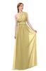 ColsBM Avery Gold Bridesmaid Dresses One Shoulder Ruching Glamorous Floor Length A-line Backless
