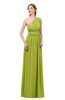 ColsBM Avery Green Oasis Bridesmaid Dresses One Shoulder Ruching Glamorous Floor Length A-line Backless