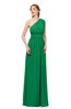 ColsBM Avery Green Bridesmaid Dresses One Shoulder Ruching Glamorous Floor Length A-line Backless