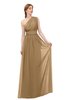 ColsBM Avery Indian Tan Bridesmaid Dresses One Shoulder Ruching Glamorous Floor Length A-line Backless