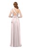 ColsBM Avery Light Pink Bridesmaid Dresses One Shoulder Ruching Glamorous Floor Length A-line Backless