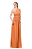ColsBM Avery Mango Bridesmaid Dresses One Shoulder Ruching Glamorous Floor Length A-line Backless