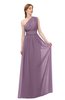 ColsBM Avery Mauve Bridesmaid Dresses One Shoulder Ruching Glamorous Floor Length A-line Backless