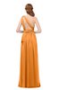 ColsBM Avery Orange Bridesmaid Dresses One Shoulder Ruching Glamorous Floor Length A-line Backless