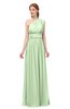 ColsBM Avery Pale Green Bridesmaid Dresses One Shoulder Ruching Glamorous Floor Length A-line Backless