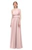 ColsBM Avery Pastel Pink Bridesmaid Dresses One Shoulder Ruching Glamorous Floor Length A-line Backless