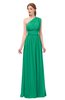 ColsBM Avery Pepper Green Bridesmaid Dresses One Shoulder Ruching Glamorous Floor Length A-line Backless
