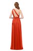 ColsBM Avery Persimmon Bridesmaid Dresses One Shoulder Ruching Glamorous Floor Length A-line Backless
