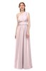 ColsBM Avery Petal Pink Bridesmaid Dresses One Shoulder Ruching Glamorous Floor Length A-line Backless