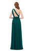 ColsBM Avery Shaded Spruce Bridesmaid Dresses One Shoulder Ruching Glamorous Floor Length A-line Backless