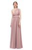ColsBM Avery Silver Pink Bridesmaid Dresses One Shoulder Ruching Glamorous Floor Length A-line Backless